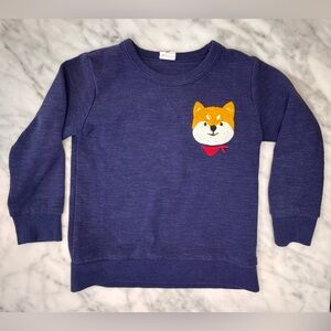 Embroidered Shiba Inu Dog Toddler Sweater From Japan